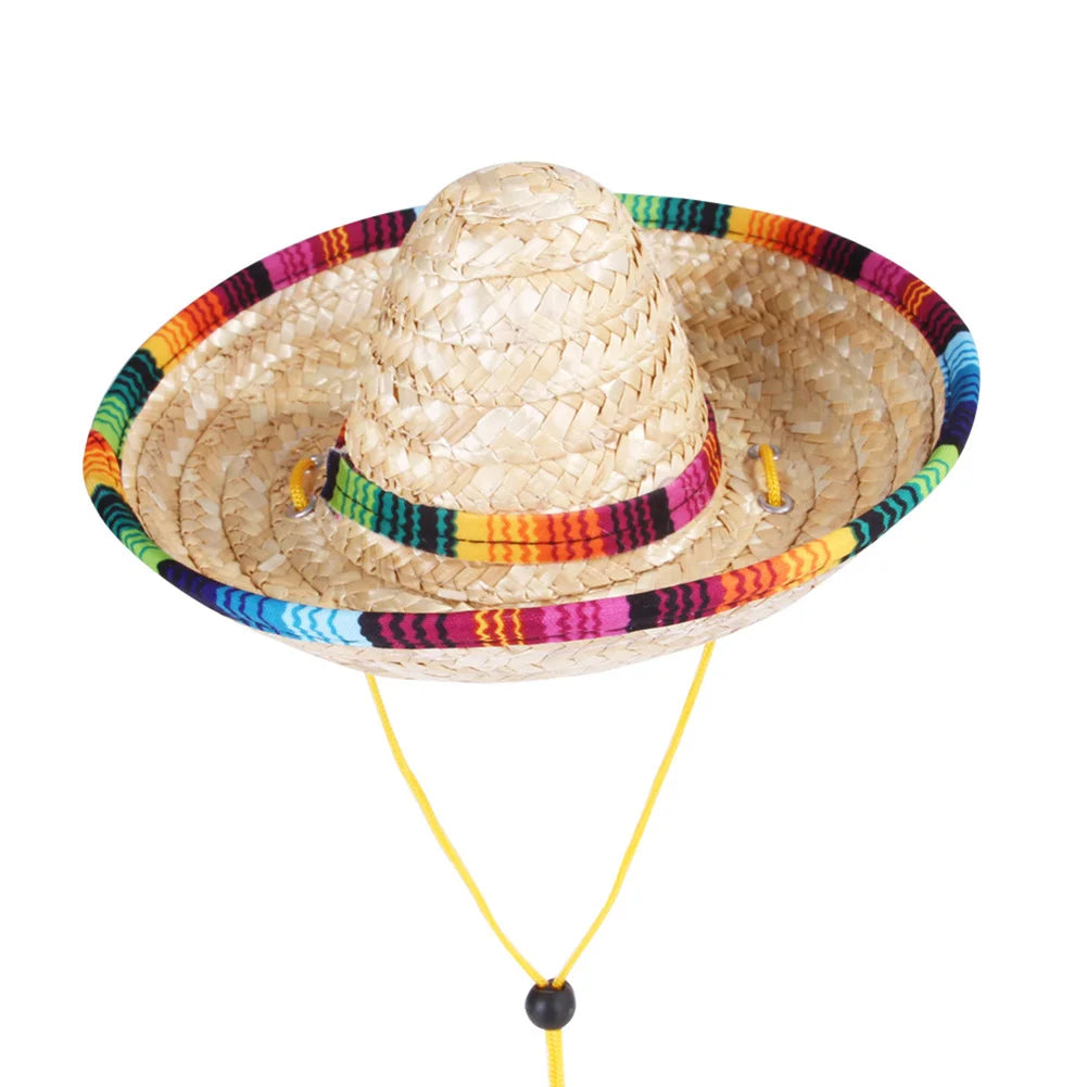 Cute Mexican Small Hat Hair Hoops Colorful Party Hats Headbands Festival Headdress Performance Props Halloween Party Supplies Oasis Select yellow M