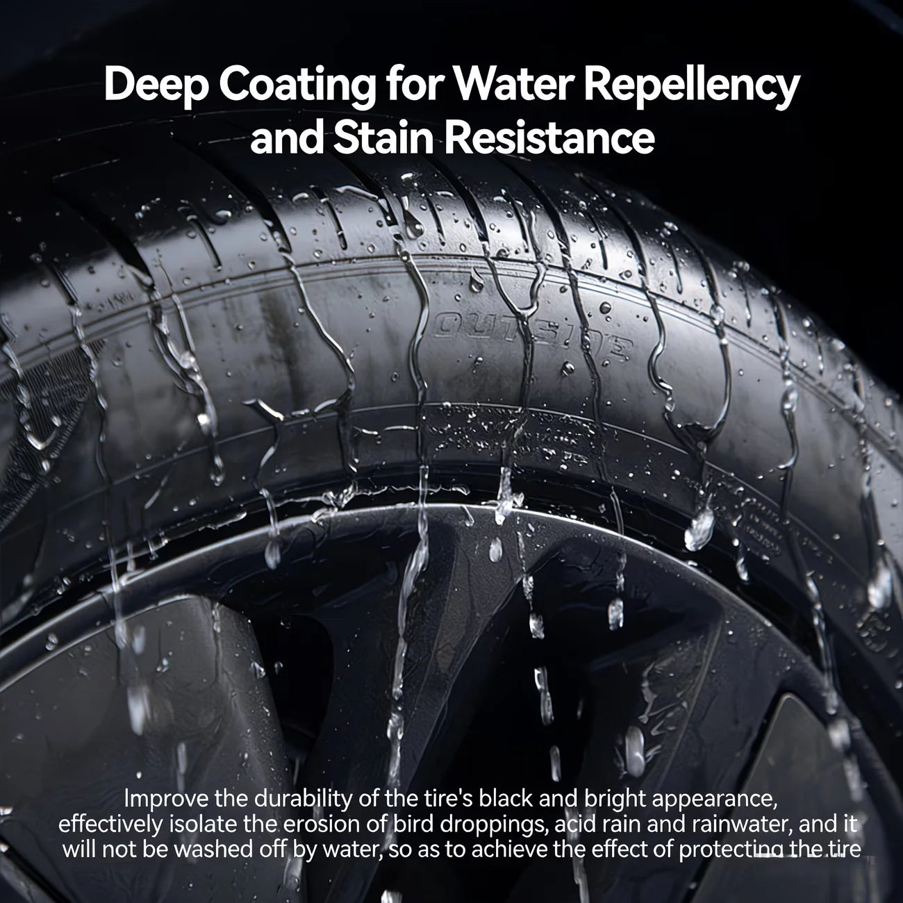 Tire Shine Wax – Hydrophobic Blackening Paste & Polish Coating