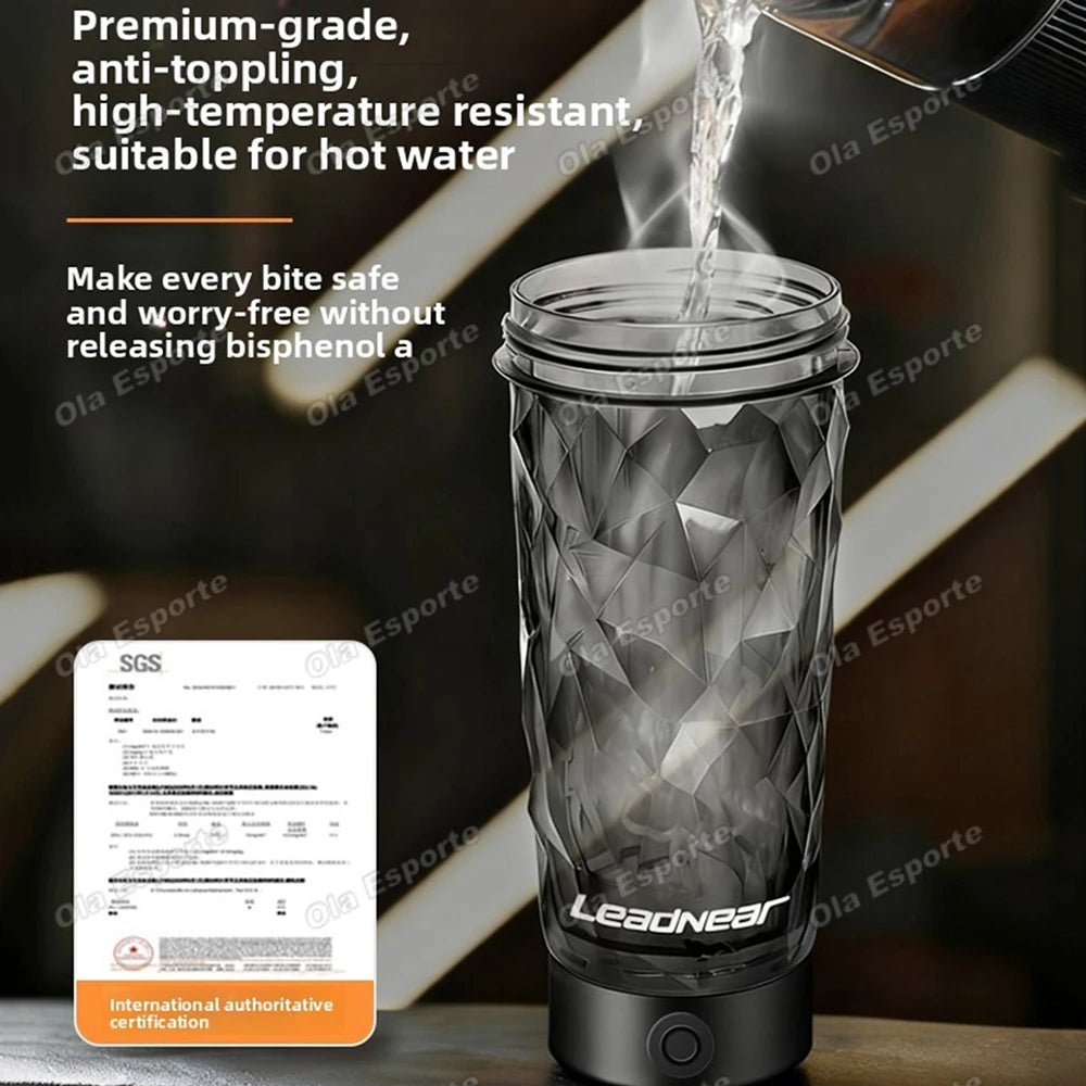 Electric Shaker Bottle 630ml USB-C Rechargeable Blender Cup