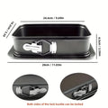 Leak-Proof Rectangular Cake Pan 11.03in, Non-Stick, Removable Bottom for Cheesecakes & Desserts, Oven & Dishwasher Safe Oasis Select Baking tray