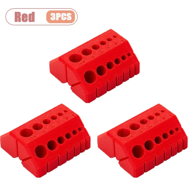 1-20PCS 3D Printed Drill Guide Tool Portable Drill Bit Alignment Jig for Woodworking Precise Positioning DIY Woodworking Helper Oasis Select Red-3PCS