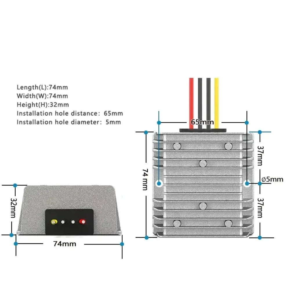 9-36V to 12V 13.8V/15V/19V 20V/24V Power Supply Regulator Module 5A-30A Car Voltage Regulator DC-DC Buck-Boost Waterproof Oasis Select