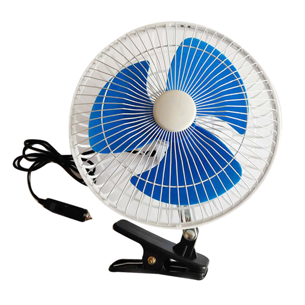 12/24V Car Mini Fan – 180° Rotating Low Noise Strong Airflow