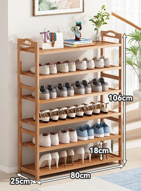 Simple household floor standing shoe rack, multi-layer space saving dormitory storage, economical small shoe cabinet Oasis Select Six layers 80cm
