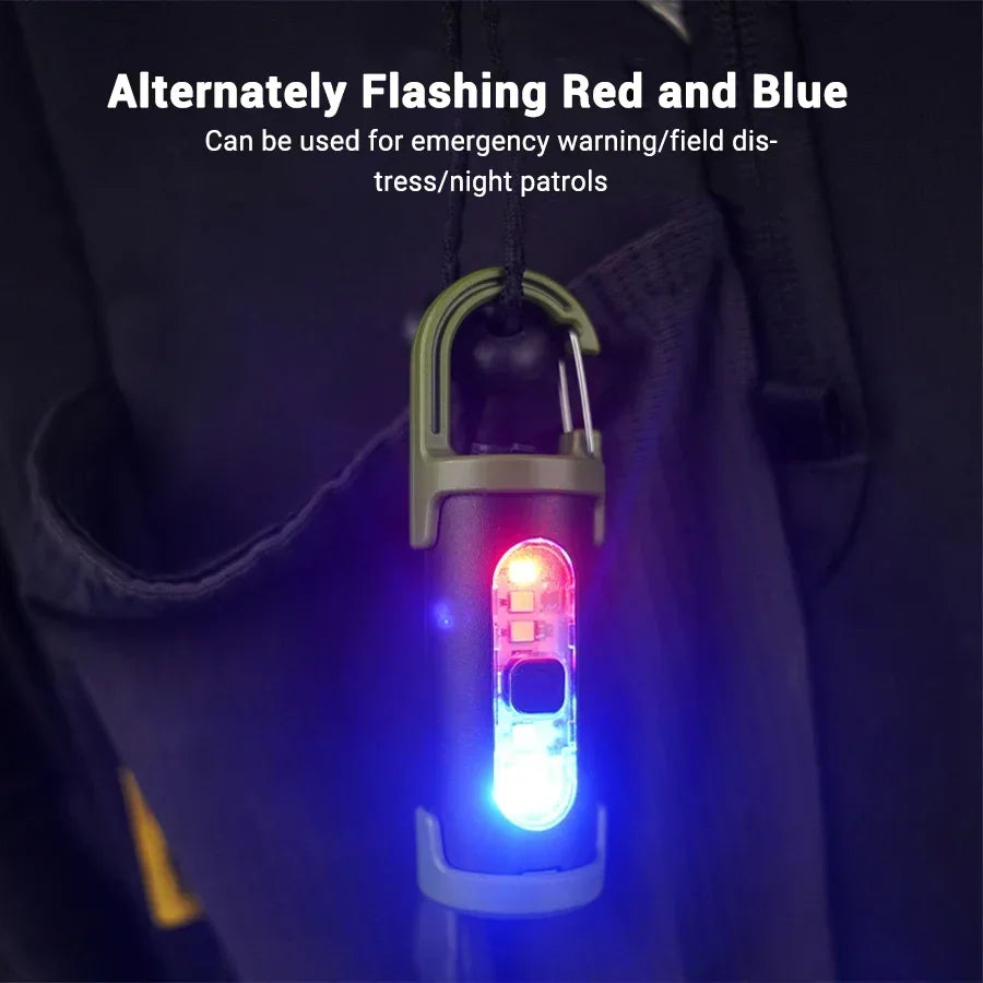 Mini Rechargeable COB Keychain Flashlight 800 Lumen EDC