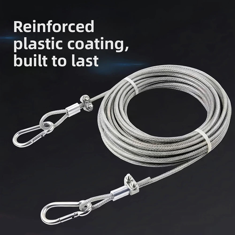 Stainless Steel Clothesline Wire Rope – Adjustable 1–9m Outdoor