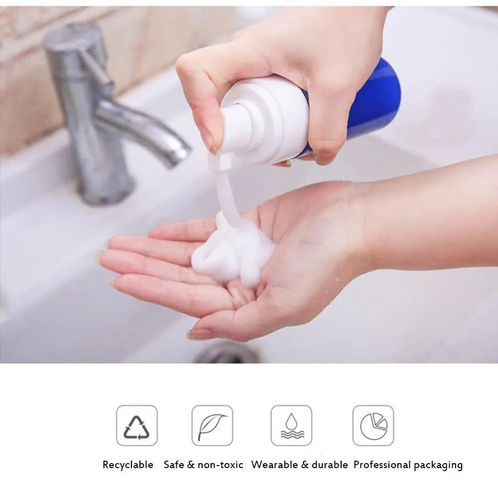 Clear Blue Shampoo Lotion Shower Gel Foam Pump Bottles Foaming Bottle Liquid Soap Whipped Mousse Points Bottling Oasis Select
