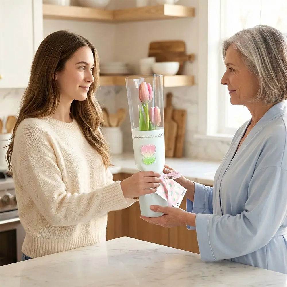 20-Pack Waterproof Single Flower Wrapping Bags | Clear Bouquet