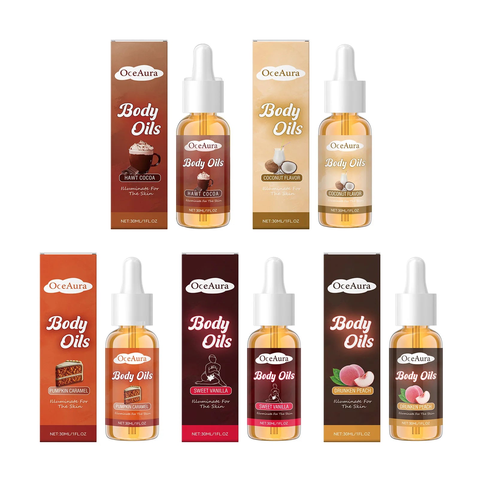 Vanilla Body Oil Improve Dryness Skin Increase Elasticity Relieve Roughness Hyaluronic Acid Body Oil Quick-Absorb Skin Care Oasis Select