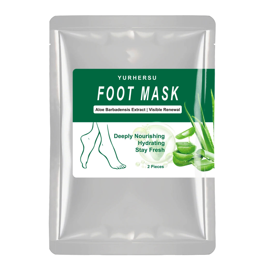 Aloe Vera Exfoliating Foot Mask Socks – Moisturizing Treatment