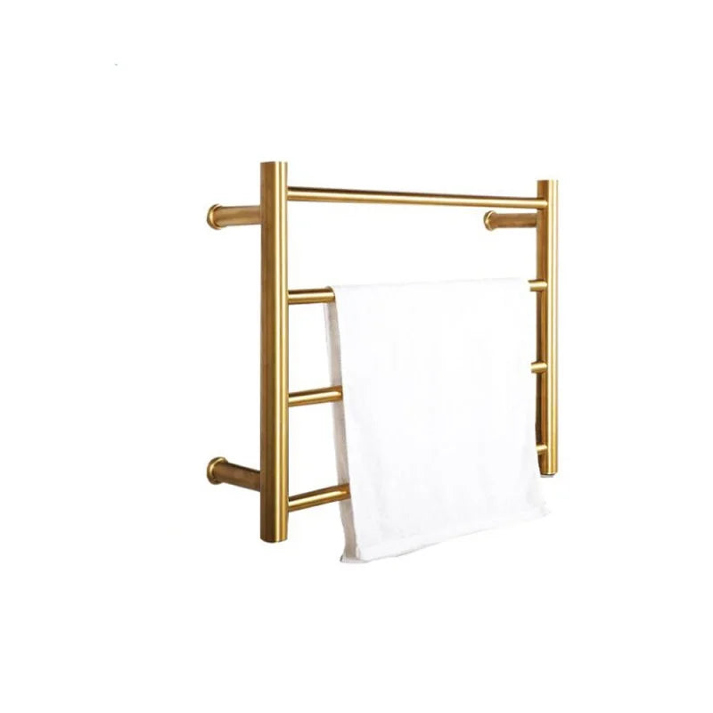 Gold Electric Towel Rack Electric Rail 4 Bars Ladder 304 Stainless Steel Clothes/Towel Warmer Rack Drying Rack For Bathroom Oasis Select