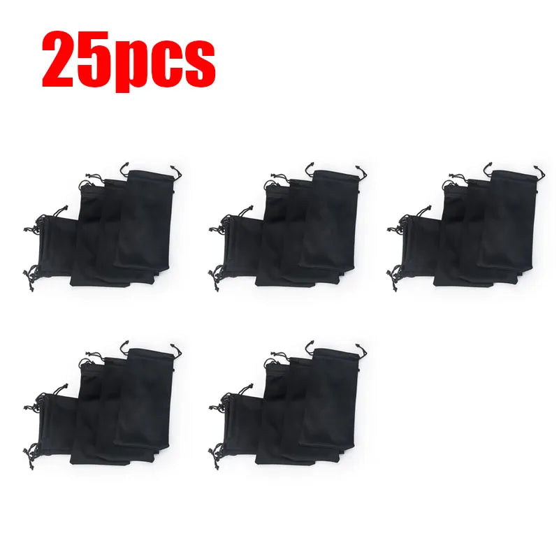 5/10/30pcs Portable Soft Cloth Waterproof Sunglasses Bag Microfiber Dust Storage Pouch Glasses Carry Bag Glasses Case Container Oasis Select 25pcs