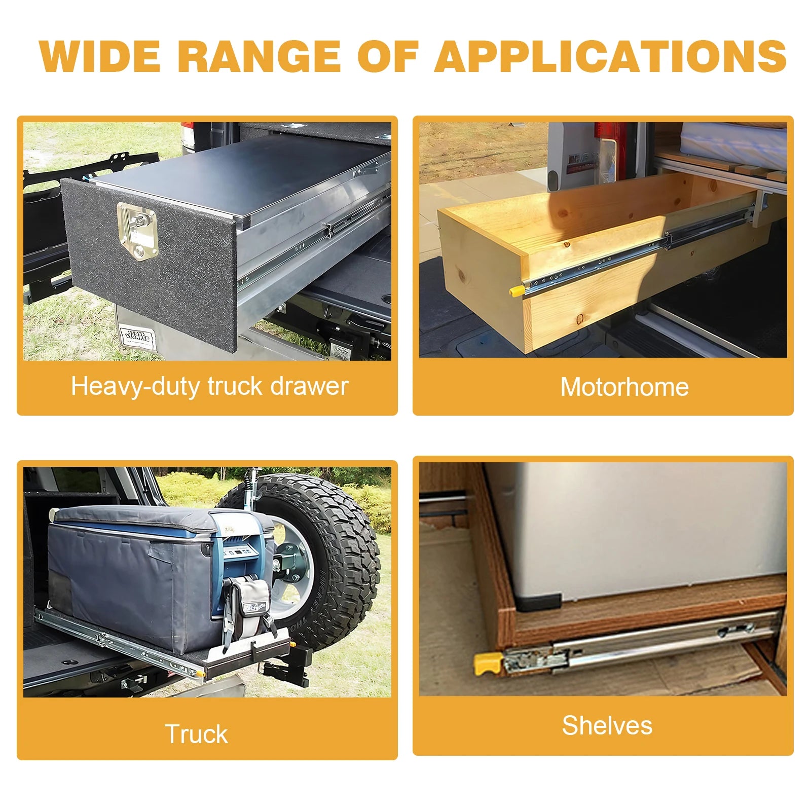44" Heavy Duty Locking Drawer Slides Full Extension Ball Bearing Locking Drawer Slides Oasis Select