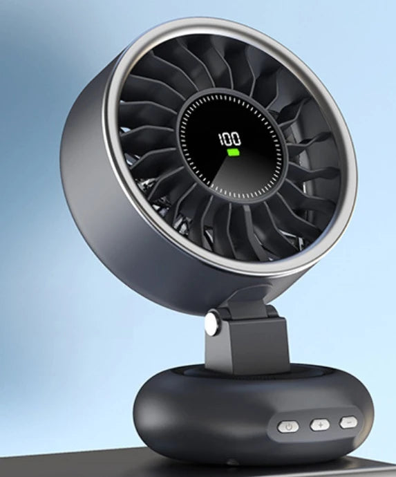Rechargeable Magnetic Fan – Digital Display, Desk & Wall Mount