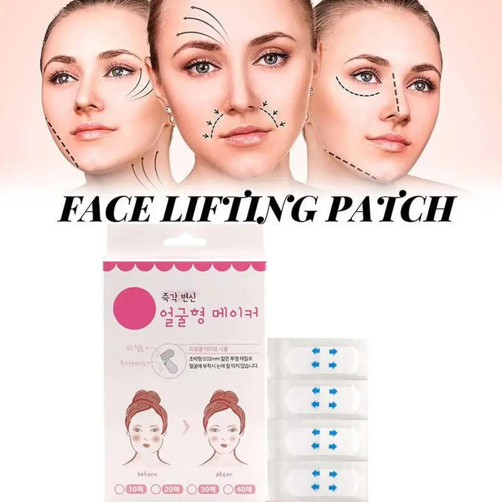 V-shaped Face 40 Stickers dhesive Tape Invisible Transparent Sticker Lift Firming The Chin Face Cosmetic Tape Beauty Patches Oasis Select