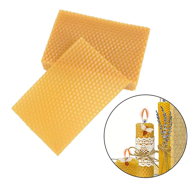10Pcs Excellent DIY Accessories Yellow Honeycomb Foundation Bee Hive Wax Frames Beekeeping Equipment Sheet Oasis Select
