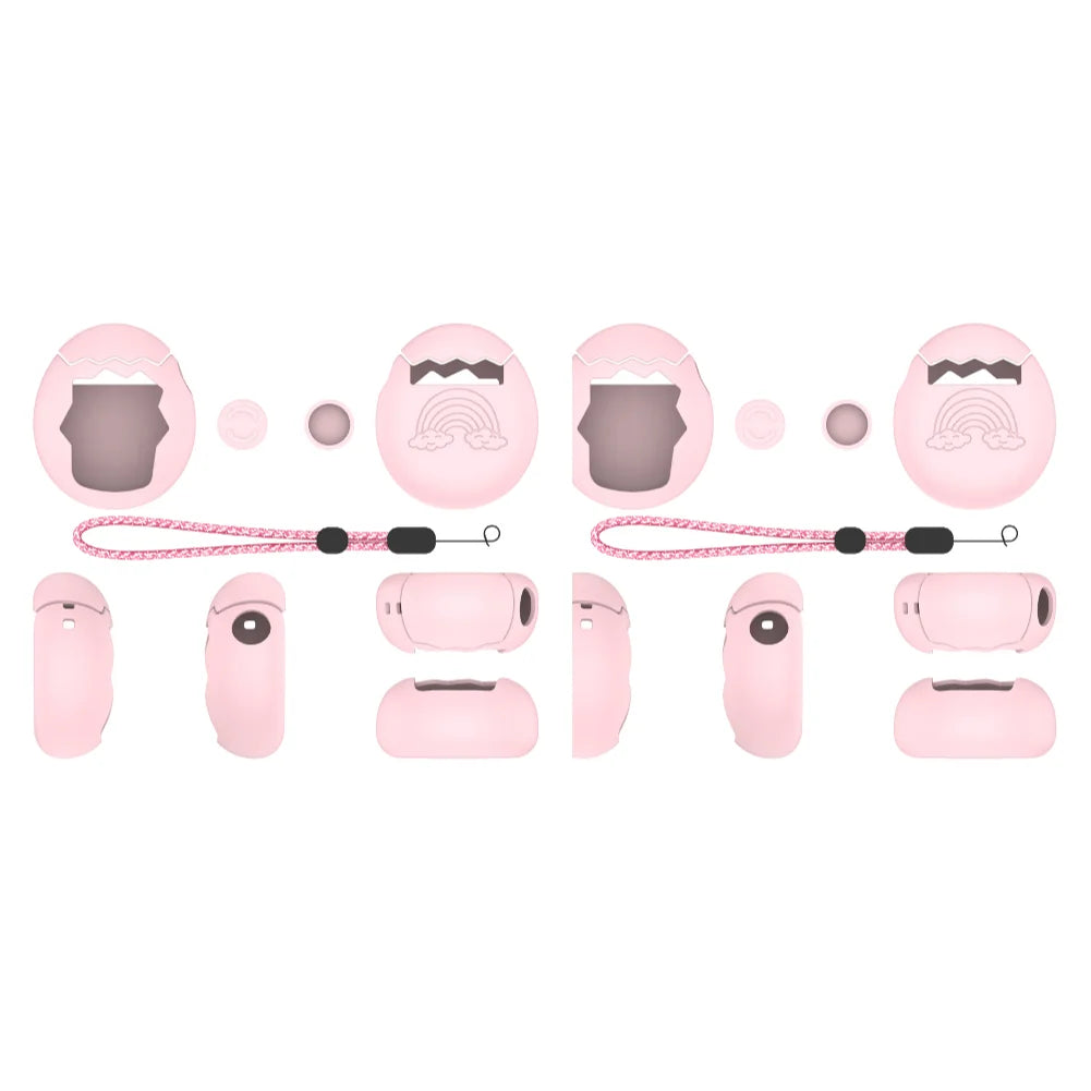 Silicone Cover with Thumb Grips & Lanyard Soft Silicone Case Silicone Full Cover Case for Tamagotchi Paradise Game Accessories Oasis Select Pink X2 China Mainland
