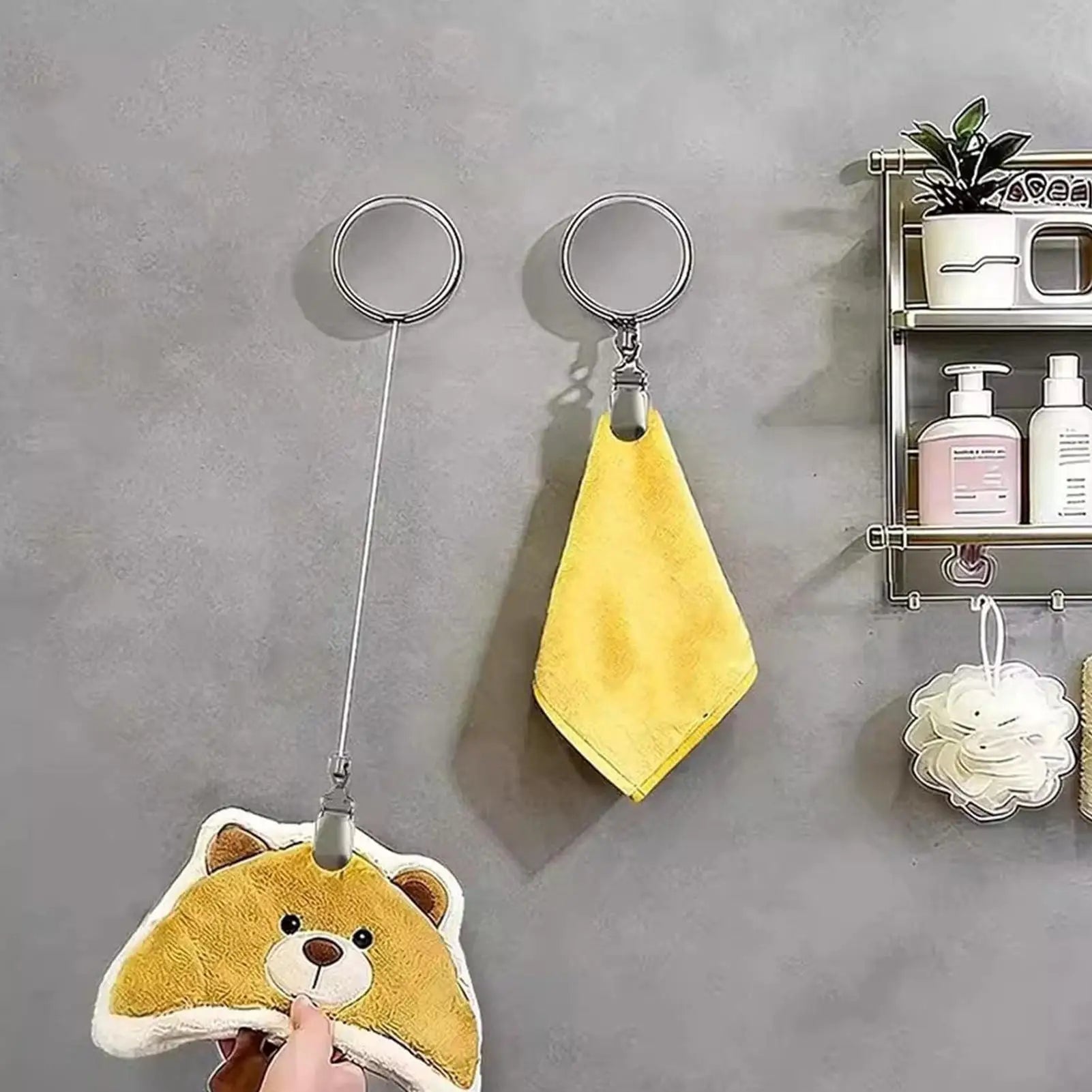 Towel Clips for Kitchen Metal Self Adhesive Wall Mounted Kitchen Towel Clip Holder for RV Apartment Bathroom Closet Interior Oasis Select