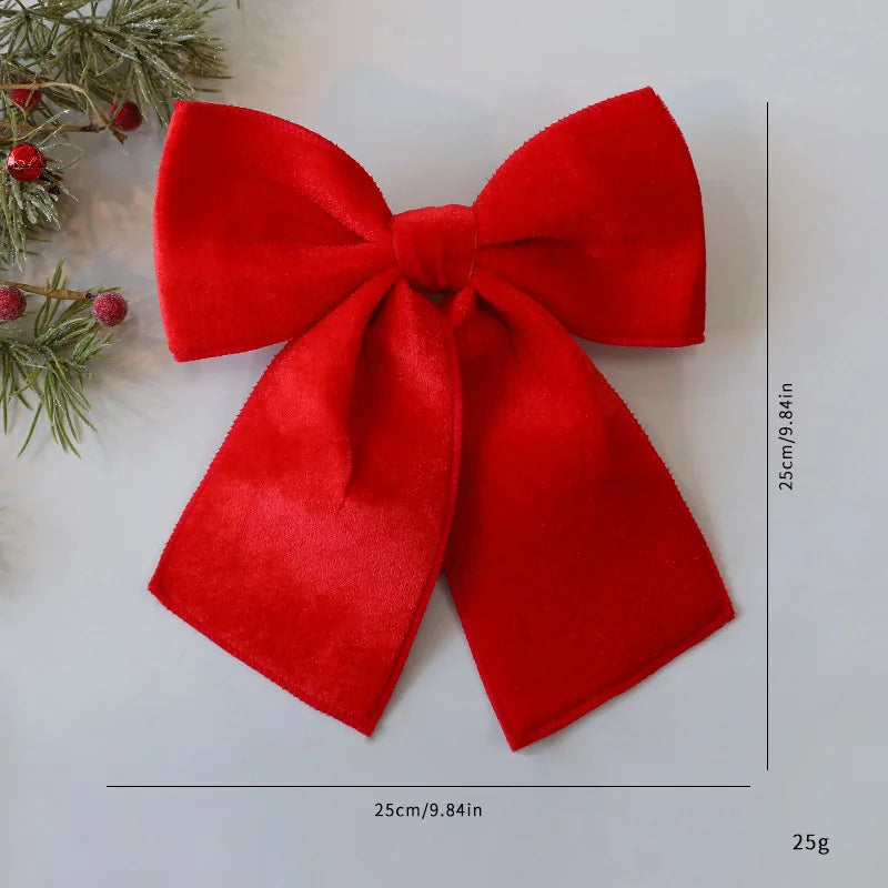 25cm Glitter Christmas Bow Decoration | Xmas Tree Pendant
