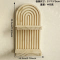 Bohemian Solid Wood Wall Shelf – Oval Flowerpot & Decor Holder