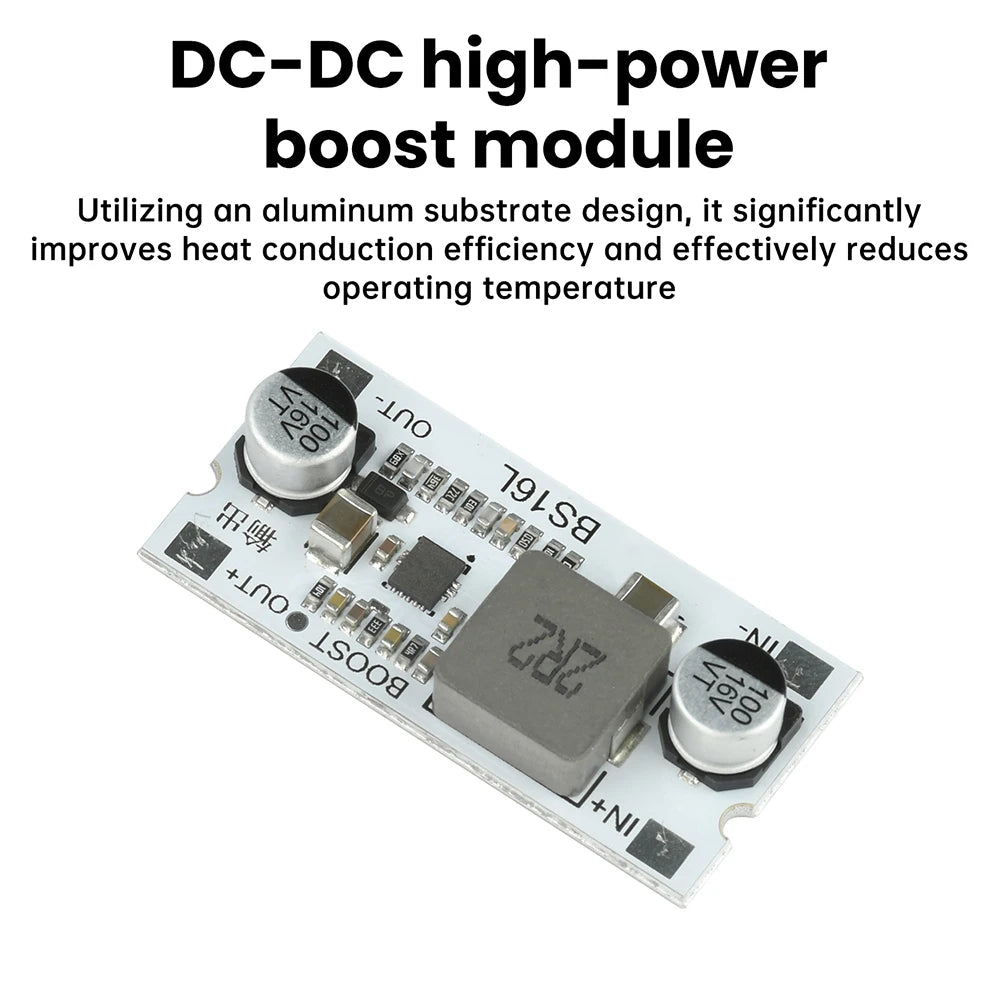 DC-DC Boost Converter Module 2.7-15V to 5V/9V/12V 12A High Efficiency Step Up Voltage Regulator With Short-Circuit Protection Oasis Select