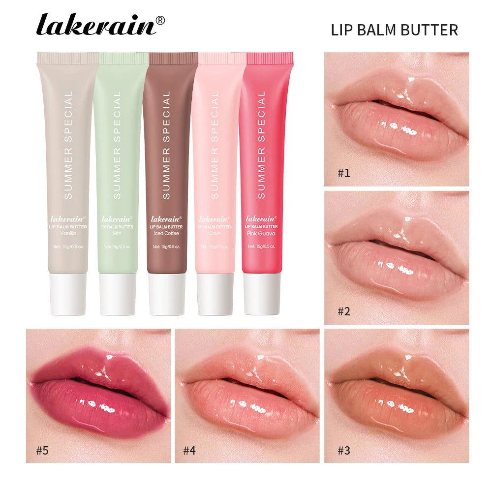Summer Lip Balm Butter Moisturizing Mirror Lip Gloss Lip Vanilla Pink Sugar Coffee Cake Smell Lipstick Transparent Oil Makeup Oasis Select