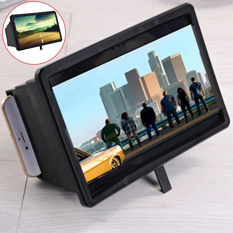 Phone Screen Magnifier HD Blue Light Blocking Desktop Magnifying Stand for Phone Live Streaming Video Watching Eye Protection Oasis Select 1pcs no