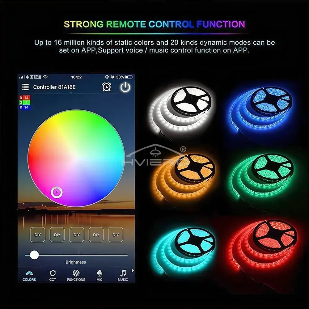 WiFi RGB LED Strip Controller 24/44 Key Remote Dimmer Timer