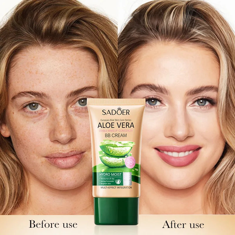 SADOER Aloe Vera BB Cream Concealer 40g – Full Coverage BB Cream Concealer Oasis Select