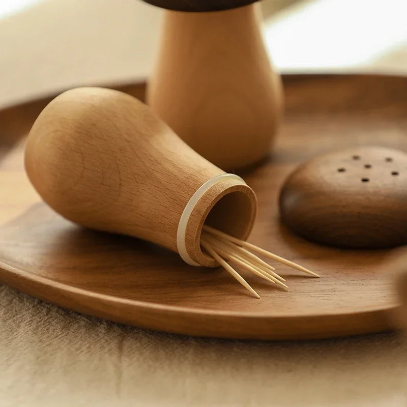 Creative Mushroom Shaped Toothpick Box Easy To Operate Convenient Large Capacity, and The Sealing Ring Does Not Come Off Oasis Select