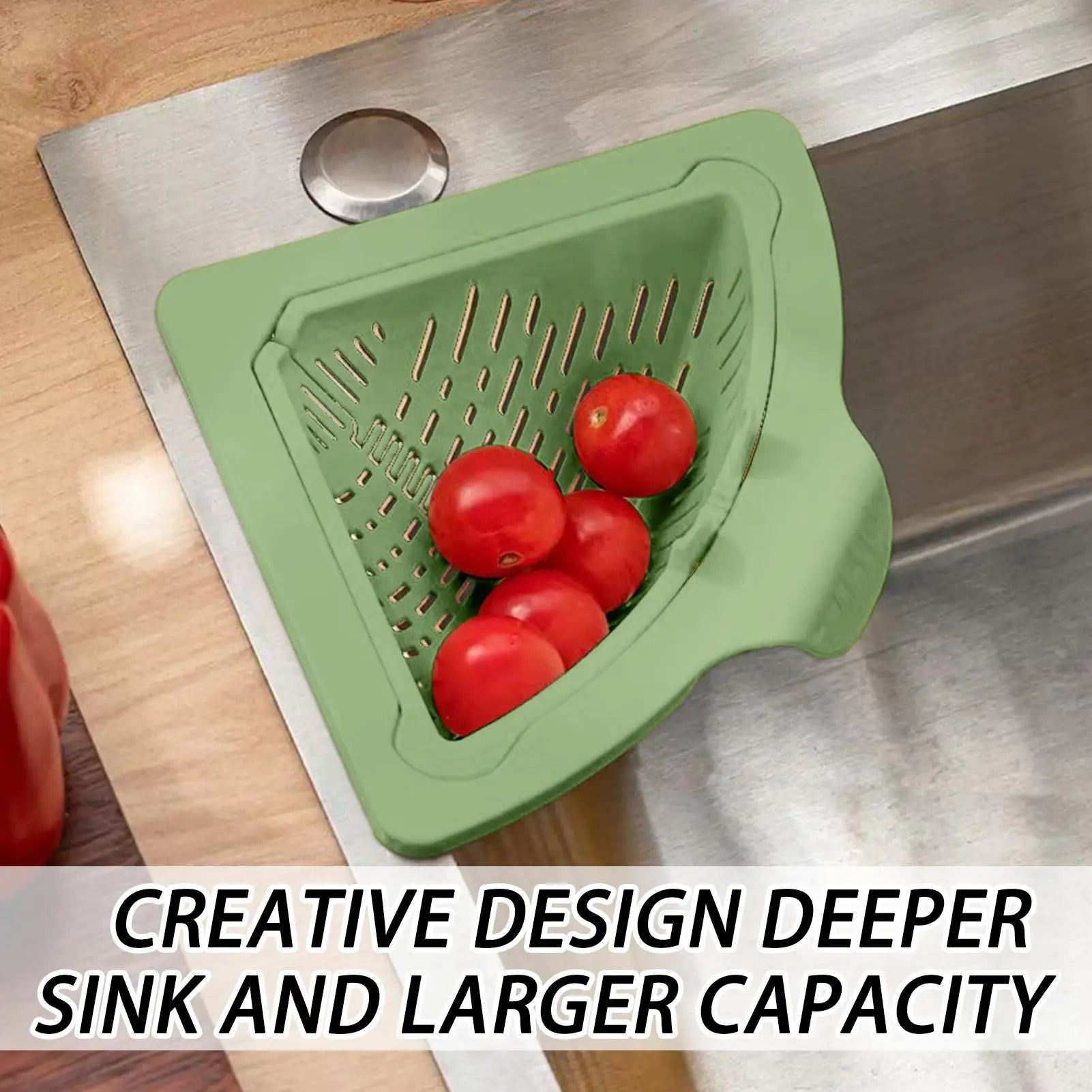 Sink Food Catcher Corner Basket Magnetic Kitchen Storage Rack Sink Drain Strainer Basket Kitchen Cleaning Drain Baskets Oasis Select