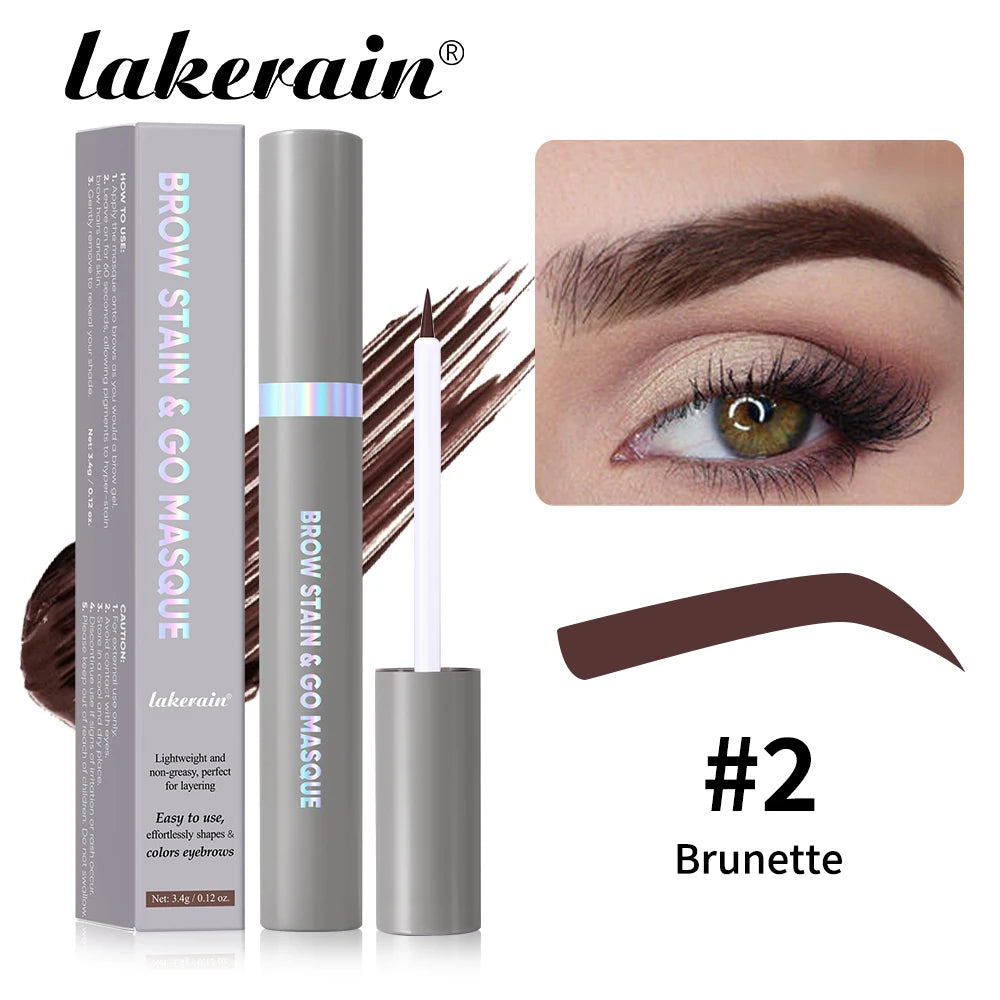 Lakerain Eyebrow Staining Masque Stackable Colors Long Lasting Makeup Effect Smudge-Resistant Moisturizing Eyebrows Dye Cosmetic Oasis Select Brunette