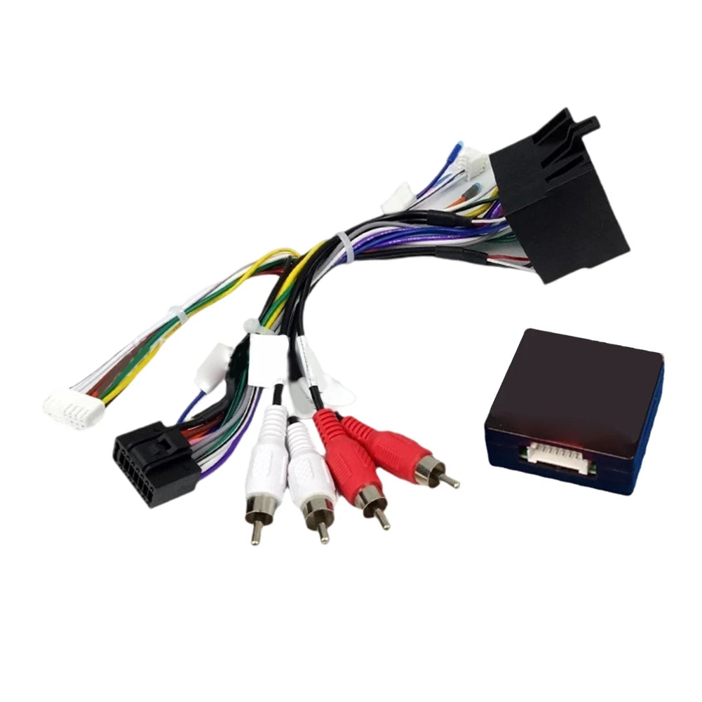 16-Pin Automotive Harness Adapter and CAN Bus Decoder Box for Aftermarket Audio Installation in For Fiat For Doblo Vehicles Oasis Select