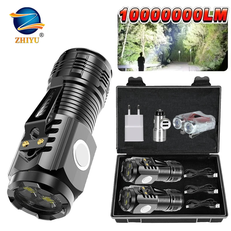 Mini LED Flashlight Type-C Rechargeable | 5 Modes & Pen Clip