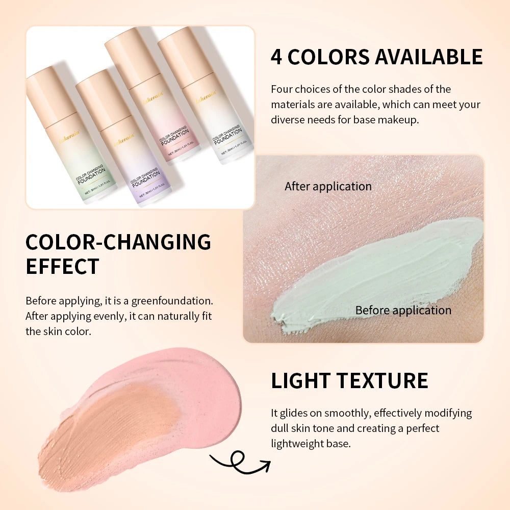 Liquid Foundation 4colors Effective Concealer Waterproof Sweat-resistant Foundations Long-lasting Even Skin Tone Makeup Cosmetic Oasis Select