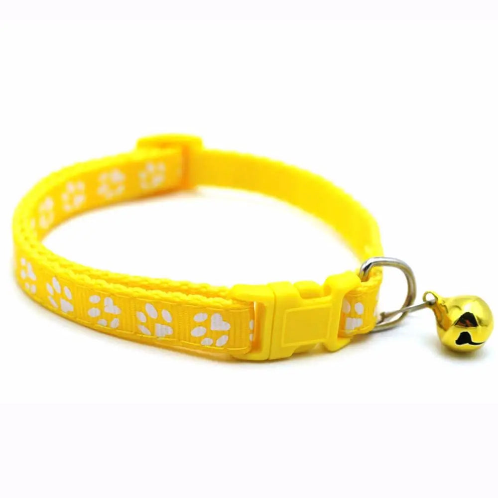 Adjustable Cat & Puppy Collar with Bell | 12 Colors | Nylon