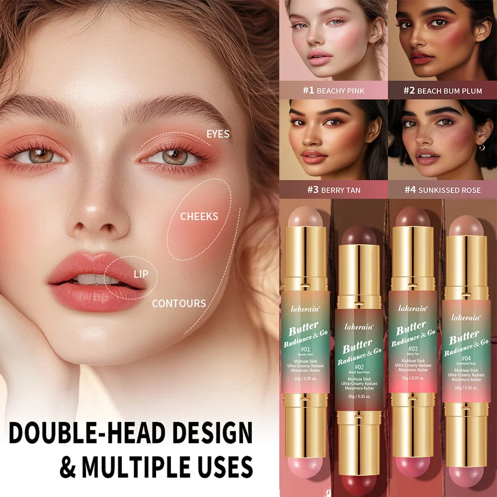 Lakerain Butter Glow Bronzer & Blush Stick – Multi-Use