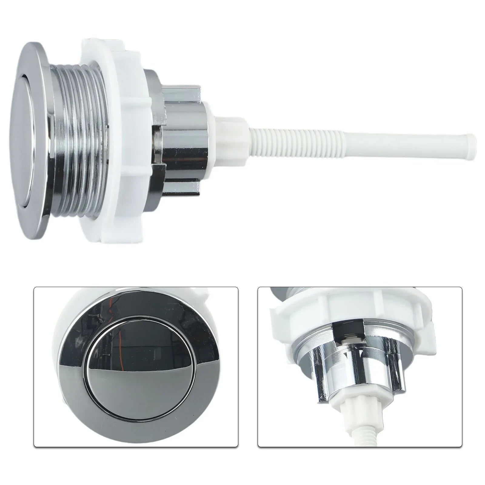 Push Button Toilet Tank Button For Toilet Seat In Home 1 Piece 14.5*4.6*4.6 Cm Corrosion-resistant Single Button Oasis Select