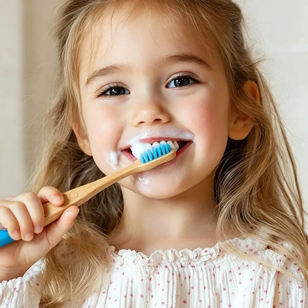 Children Colorful Toothbrush Eco Soft Bristle Bamboo Toothbrush Kids Bambou Vegan Tooth Dental Oral Care Plastic Free Oasis Select
