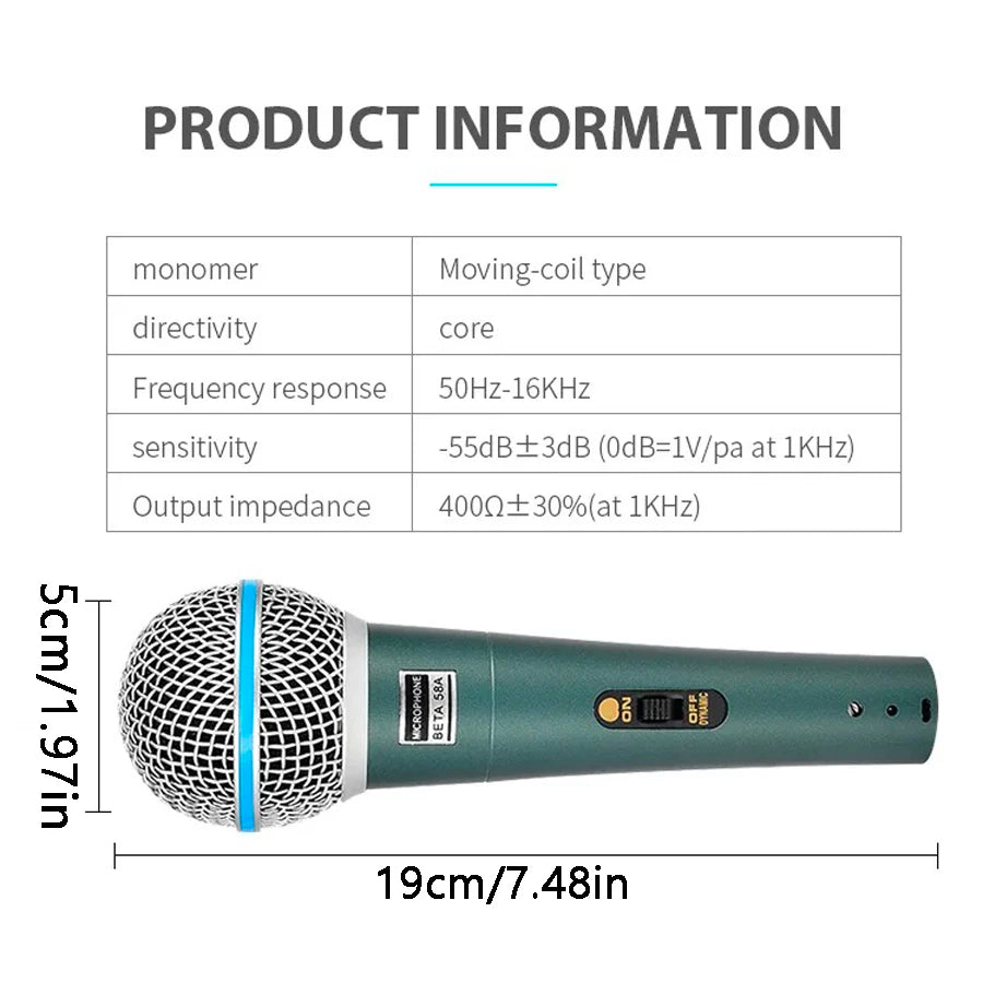 AyeBeau Wired Dynamic Microphone – Karaoke, Gaming & Streaming