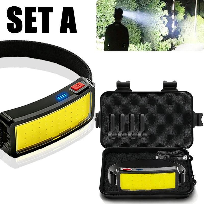 USB Rechargeable COB LED Headlamp | 500 Lumens, 3 Modes