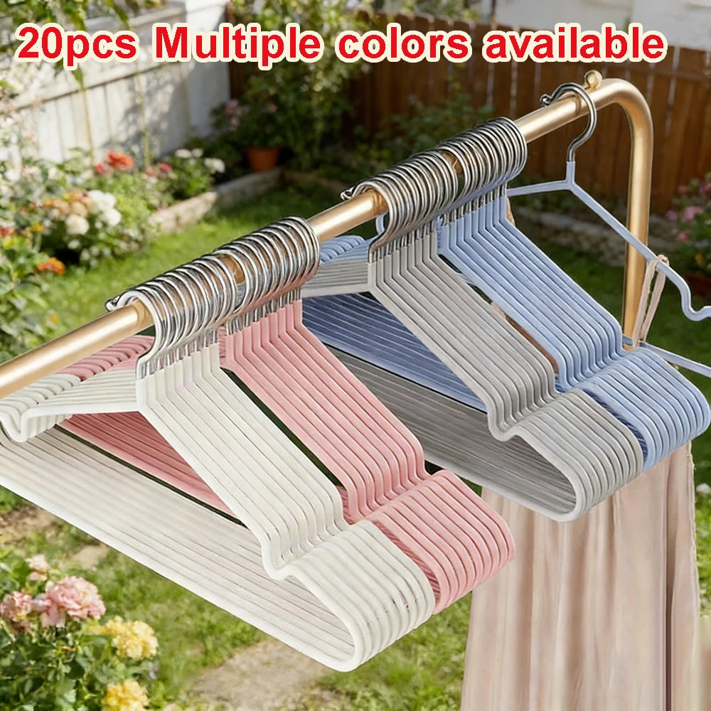 Heavy Duty Metal Clothes Hangers 20 Pack, Anti-Slip Space Saving Coat Hangers for Closet, Garage, Boutique & Household Storage Oasis Select