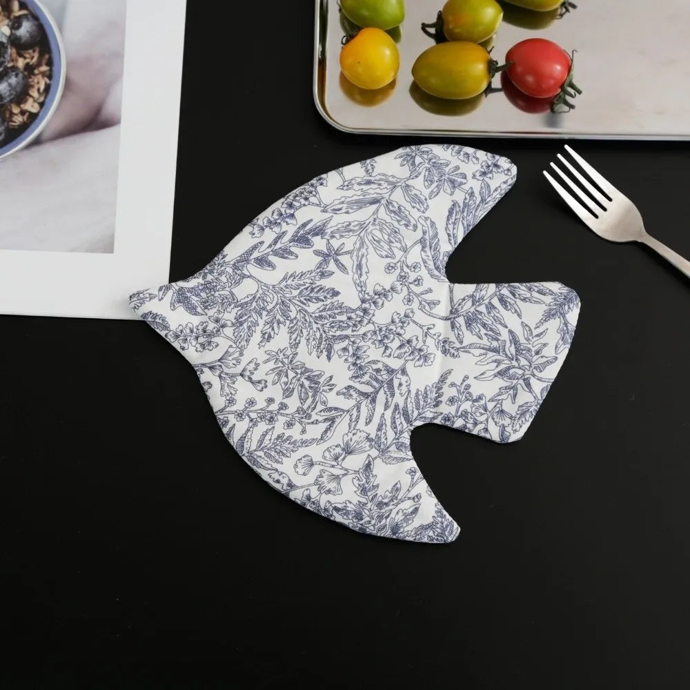 Vintage Bird Cotton Coaster – Washable Heat-Insulating Placemat