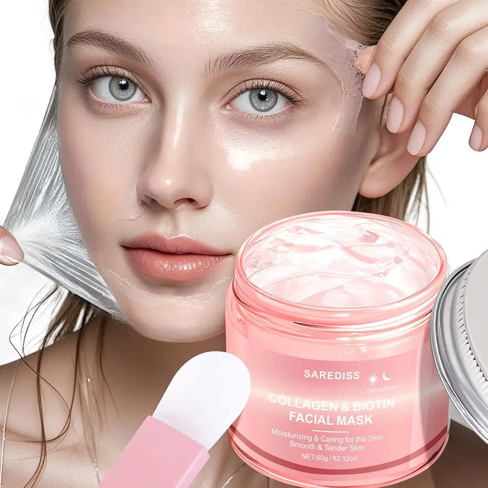 1/2PCS Collagen Night Wrapping Mask Peel-Off Overnight Collagen Face Mask Deeply Hydrate & Firming & Glowing Skin,Reduce Sagging Oasis Select