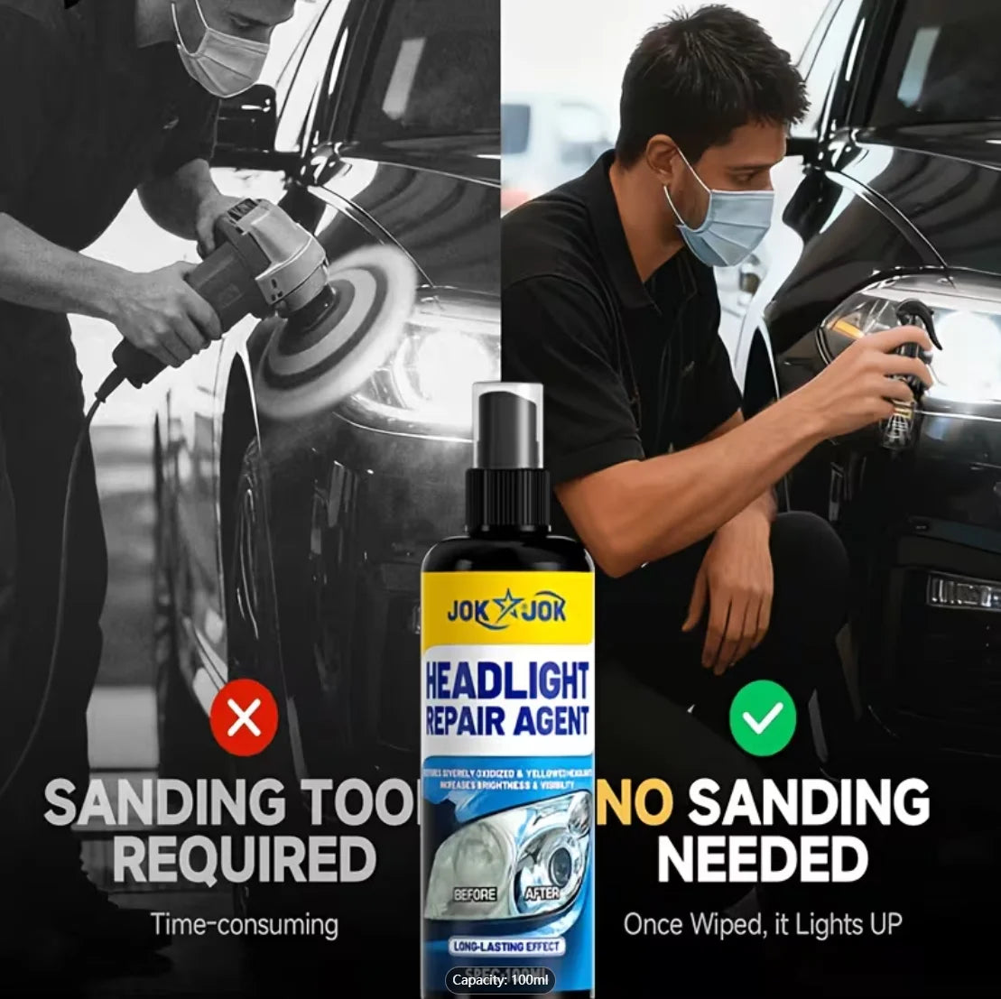 Headlight Restorer – Polish & Restore Clarity to Foggy Lenses Headlight Restorer Oasis Select