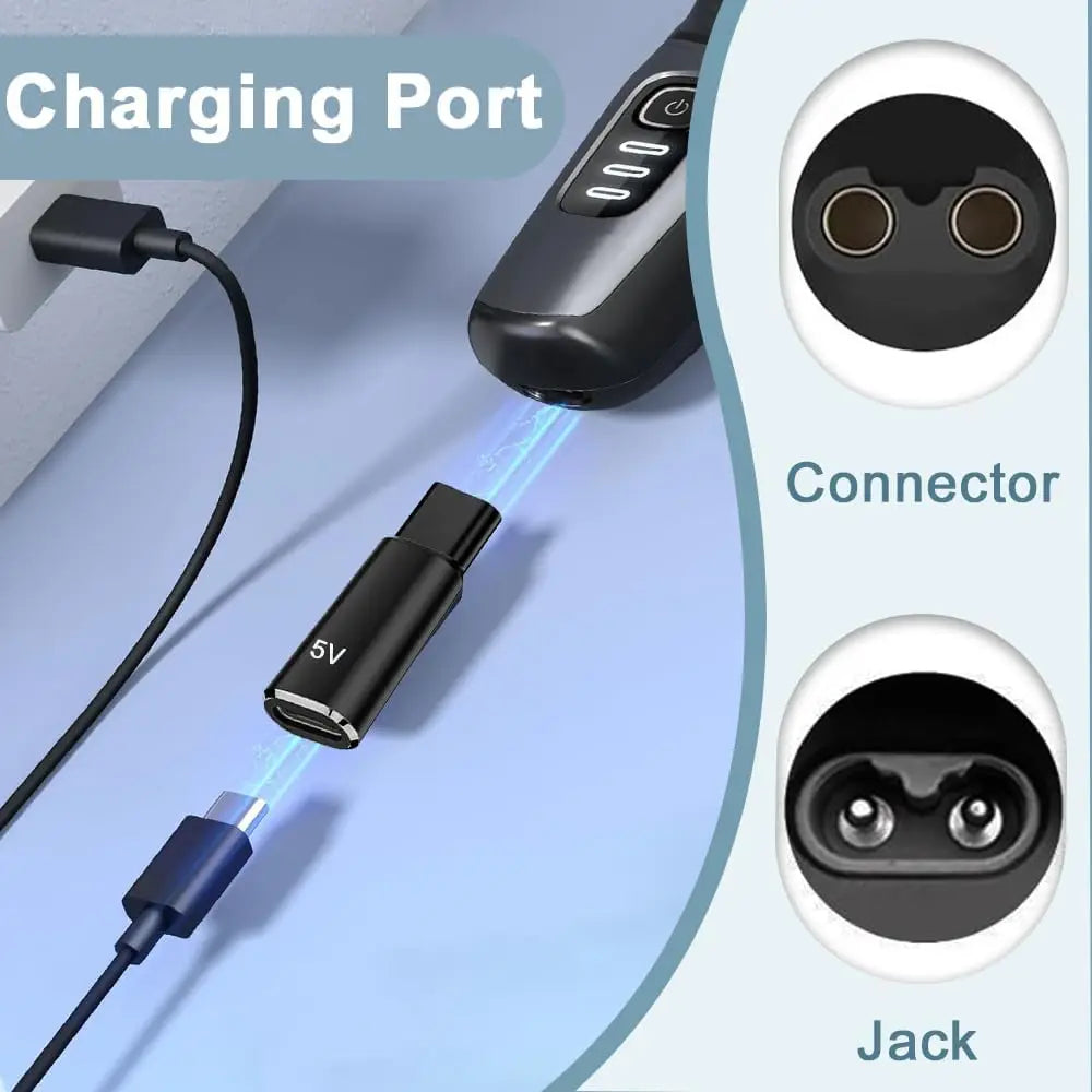USB-C Shaver Adapter for Philips OneBlade QP6510 QP6520 QP6530 Shaver Charging Adapter Oasis Select