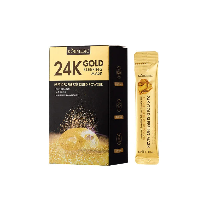 24K Gold Sleep Facial Mask – Hydration & Brightening 20pk Sleeping Face Mask Oasis Select