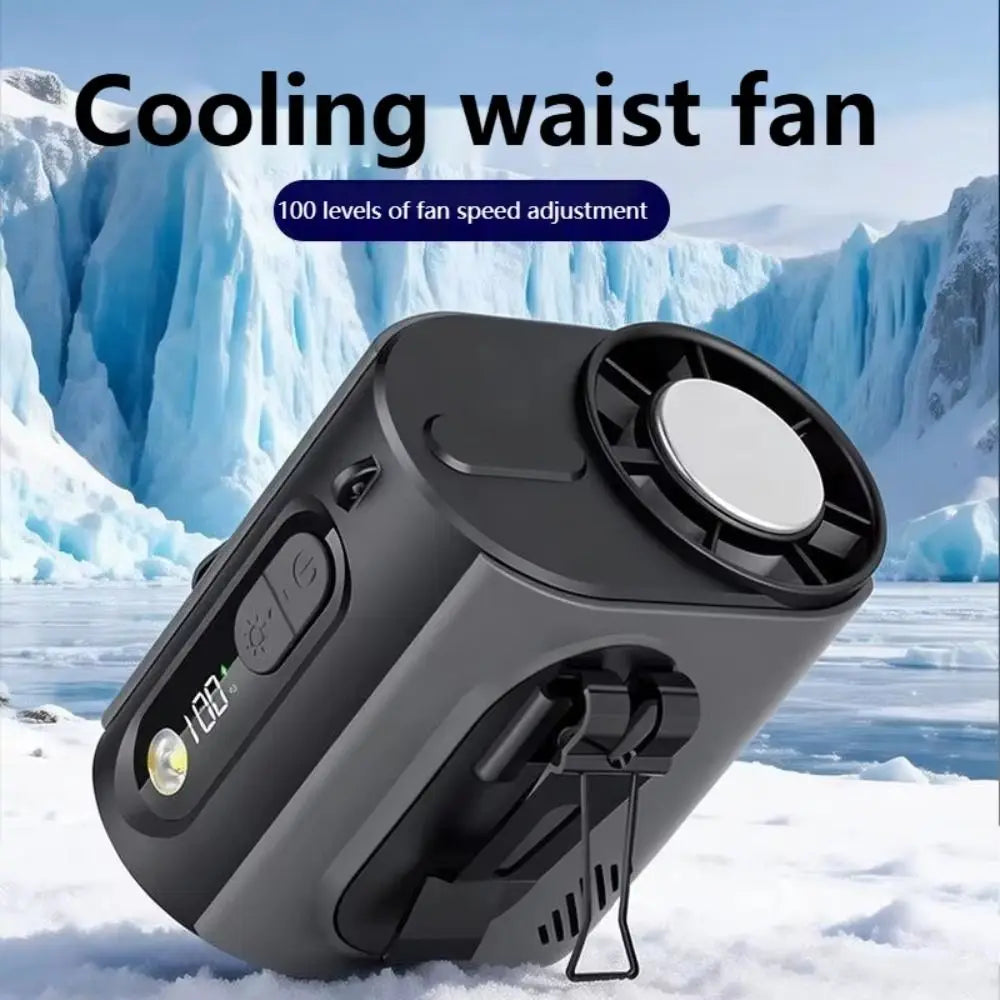 Brushless Motor Waist Cooling Fan Hands-Free Fast Speed Waist-mounted Fan Bladeless Design Portable Clip Portable Waist Fan Oasis Select