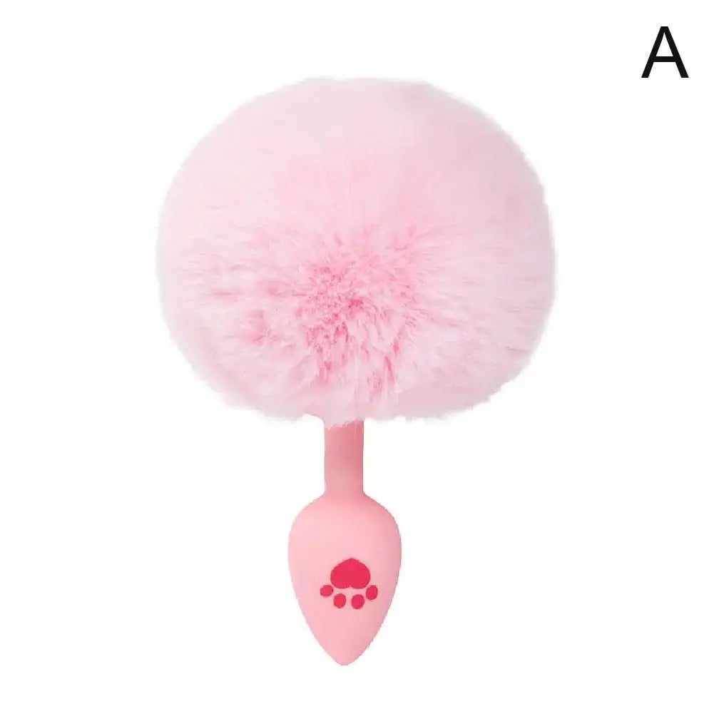 Fox Tail Anal Butt Plug Silicone Butt Plugs Cute Pink Sex Fox Tail Anal Sex Trainer for Beginner Couple Cosplay Anal Tail Toys Oasis Select A