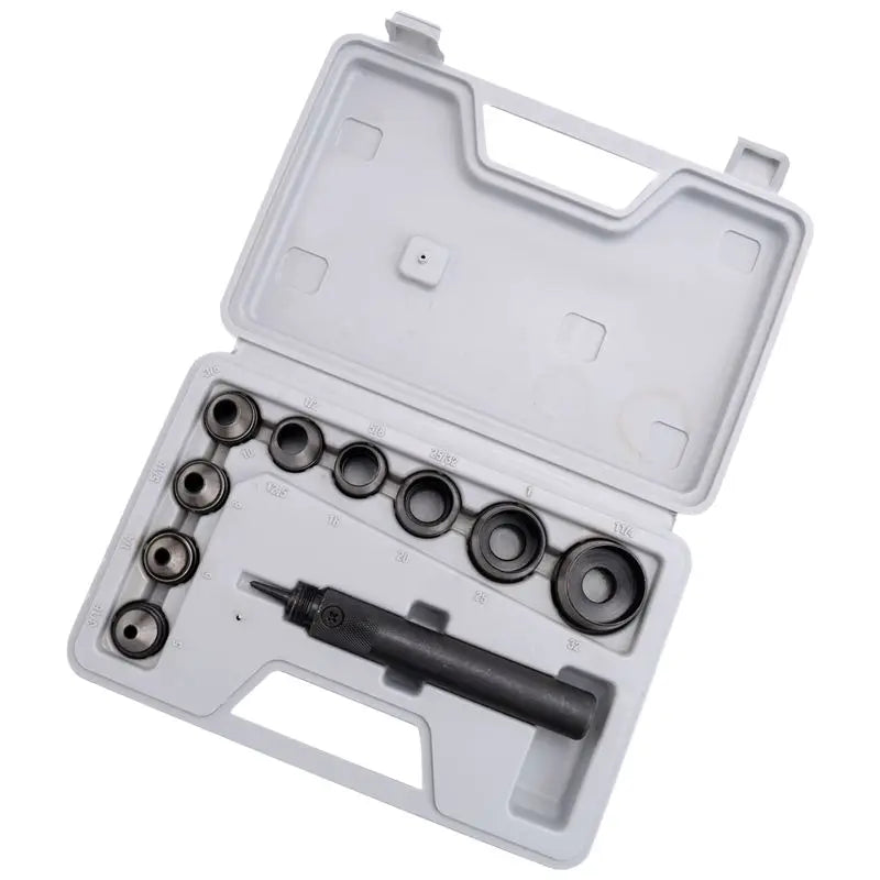 LIKE WISH 10Pcs Heavy Duty Hollow Punch Kit Set Gasket Leather Rubber Punching Diy Leathercraft Perforating Tools Herramientas P Oasis Select Black